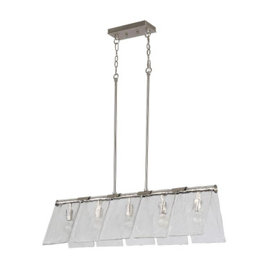 Serenity 5 Light Island 10.38 Inch Tall and 37.88 Inch Wide by Golden - 6072-LP PW-HWG