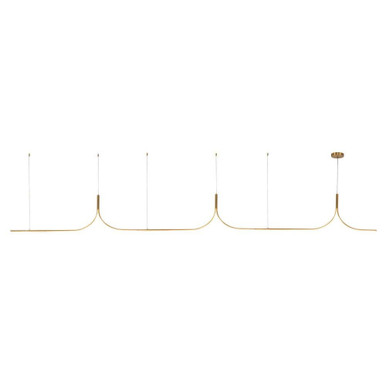 Thread 90W LED Linear Pendant with Remote 177.25 Inch Length by Kuzco - LP17915-BG-UNV-010-RT