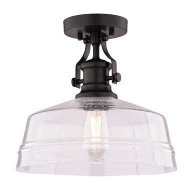 Beloit 1 Light Semi Flush Mount 11.25 Inch Tall and 12 Inch Wide by Vaxcel - C0345