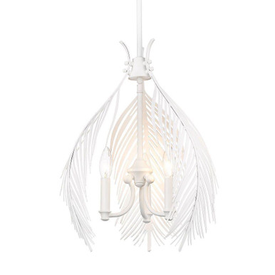 Cay 3 Light Pendant 19 Inch Tall and 14.38 Inch Wide by Golden - 6930-3P WHT