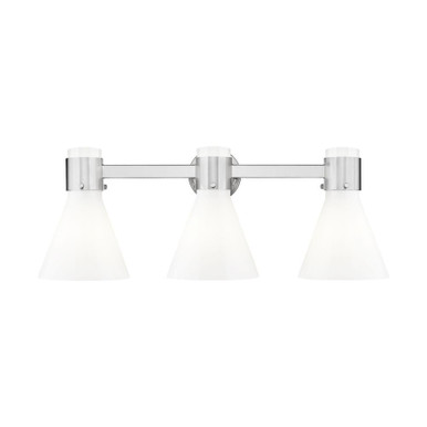Lawton Cone 3 Light Bath Vanity 9.63 Inch and 24 Inch Wide by Innovations - 464-3W-G464C-7_P