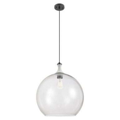 Astor 1 Light Cord Rope Pendant 14 Inch and 18.5 Inch Tall by Innovations - 415-1PR-G12-14