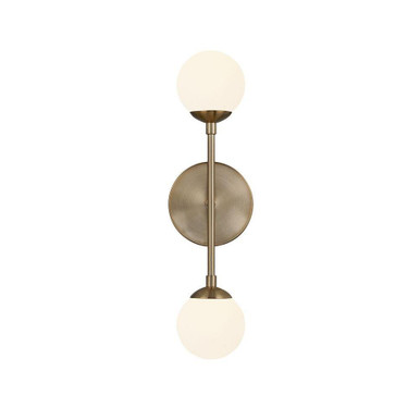 Fusion Noho 2 Light Wall Sconce 16.5 X 4.5 Inch Wide by Justice Design - FSN-9012-ETCH-BRSS