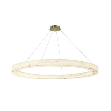 LumenAria Medley 92W 1 LED Ring Pendant 62 Inch Wide by Justice Design - FAL-8229-BRSS