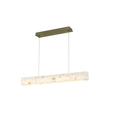 Alabaster Rocks Medley 18W 1 LED Pendant 36 Inch Wide by Justice Design - ALR-8235-BRSS