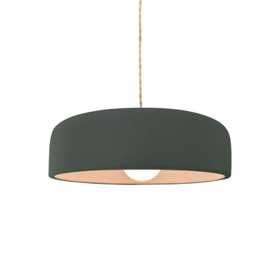 Radiance Spire 1 Light Pendant 3.75 Inch and 10 Inch Wide by Justice Design - CER-6571-PWGN-MBLK-BEIG-TWST