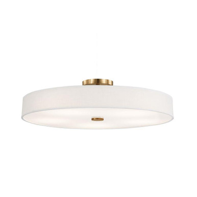 Textile Genova 43W 1 LED Semi Flush Mount 48 Inch Wide by Justice Design - FAB-9307