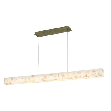 Alabaster Rocks Medley 30W 1 LED Pendant 60 Inch Wide by Justice Design - ALR-8237-BRSS