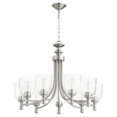 Rossington 9 Light Large 2 Tier Chandelier by Quorum 6122-9 - 6122-9