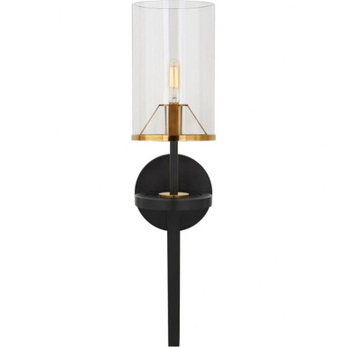 Vivier 1 Light Wall Sconce by Visual Comfort Signature - TOB 2502BK/HAB-CG2