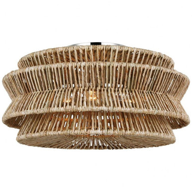 Antigua 42W 3 LED 23.25 Inch Semi Flush Mount by Visual Comfort Signature - CHC 4016BZ/NAB