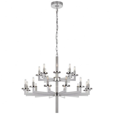 Liaison 20 Light 2 Tier Chandelier 28.5 x 34 Inch by VC Signature KW 5201PN - KW 5201PN