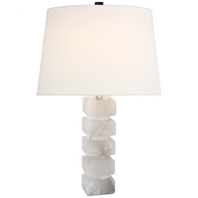 Square Chunky 1 Light Stacked Table Lamp by Visual Comfort Signature - CHA 8947ALB-L
