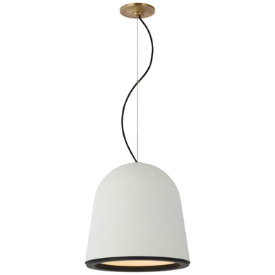 Murphy 15W 1 LED Small Pendant 13.25 x 13 Inch by Visual Comfort Signature - S 5125PW/BLK