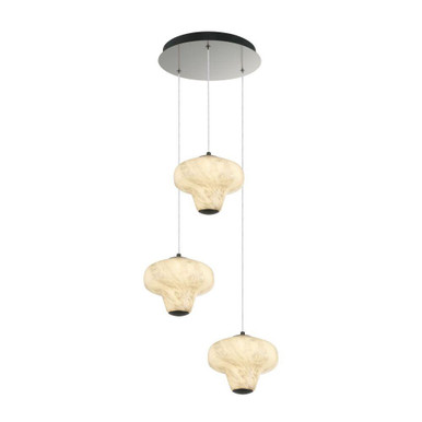 Solara 42W 3 LED Chandelier 5.51 Inch Tall and 17.32 Inch Wide by Artcraft - AC5083GR