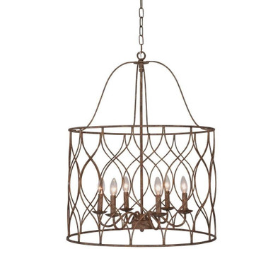 Tabby 6 Light Medium Round Chandelier by Terracotta Designs - H9103R-6