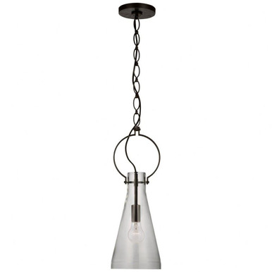 Limoges 8W 1 LED Light Small Pendant by Visual Comfort Signature - SK 5370NR-CG