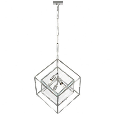 Cubed 26W 4 LED Large Pendant 26 x 20 Inches by Visual Comfort Signature - KW 5024PN-CG