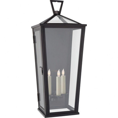 Darlana 3 Light Outdoor Wall Lantern by Visual Comfort Signature - CHO 2792BZ-CG