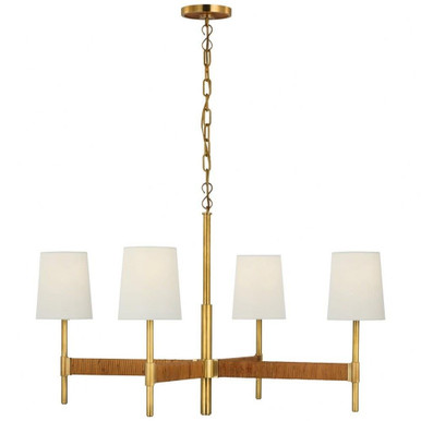 Elle 4 Light Oversized Chandelier by Visual Comfort Signature - SK 5555HAB/DRT-L