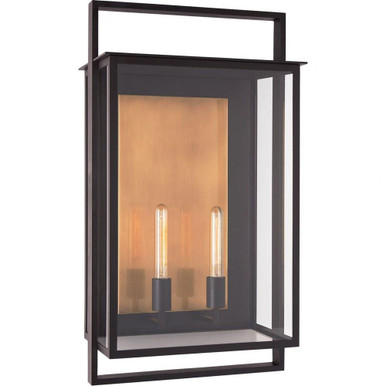 Halle 2 Light Outdoor Wall Lantern by Visual Comfort Signature - S 2193AI-CG