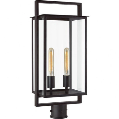 Halle  2 Light Outdoor Medium Post Lantern by Visual Comfort Signature - S 7191AI-CG