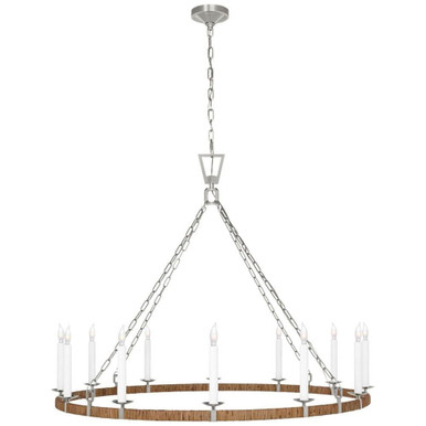 Darlana Wrapped 12 Light Oversized Chandelier by Visual Comfort Signature - CHC 5874PN/NRT