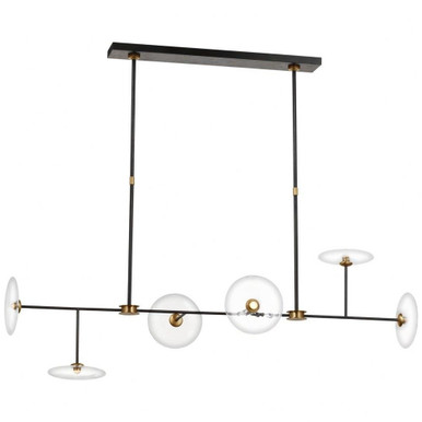 Calvino 18W LED Large Linear Chandelier 17.75 x 54 Inch W by VC Signature - S 5695AI/HAB-CG