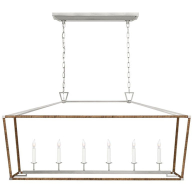 Darlana Wrapped 33W 6 LED Large Linear Pendant by Visual Comfort Signature - CHC 5766PN/NRT