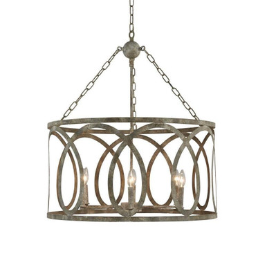 Palma 6 Light Large Round Chandelier by Terracotta Designs - H7122R-6GY