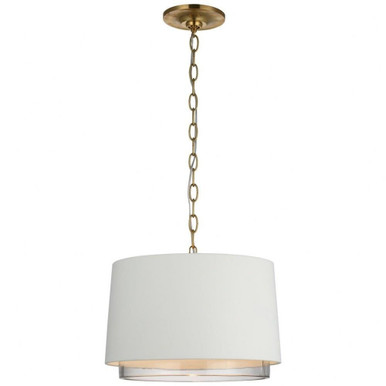 Sydney 8W 1 LED Light Medium Pendant by Visual Comfort Signature - S 5121WHT/CG