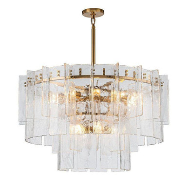 Stratum 15 Light 2 Tier Chandelier 23 Inch Tall and 39 Inch Wide by Kanova - KCH5130-39