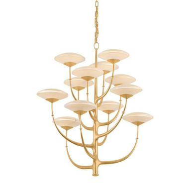 Pluro 38W 12 LED Chandelier 39.25 Inch Tall and 34 Inch Wide by Corbett - 589-34-VGL