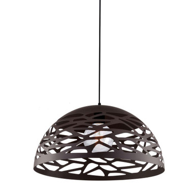 Coral 1 Light Pendant 8.75 Inch Tall and 16 Inch Wide by Dainolite - COR-161P-BK