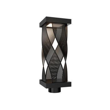 Brocade 17.2W 1 LED Outdoor Post Mount 18 Inch Tall X 7 Inch Wide by dweLED - PMW119618-BK
