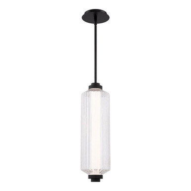 Portos 15W 1 LED Outdoor Mini Pendant 20 Inch Tall X 6 Inch Wide by dweLED - PDW118620-BK