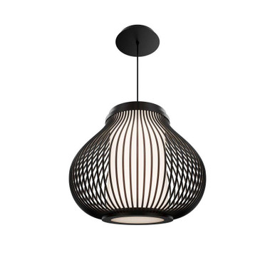 Poppin 28.5W 1 LED Outdoor Pendant 13.25 Inch Tall X 16 Inch Wide by dweLED - PDW706616-BK