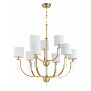 Fortuna 9 Light Chandelier 32.5 Inch Tall and 34 Inch Wide by Craftmade - 58229-SB