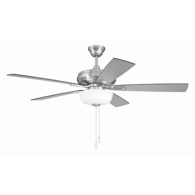 Eos 5 Blade Ceiling Fan with Light Kit 17.44 and 52 Inch Wide by Craftmade - ECF211