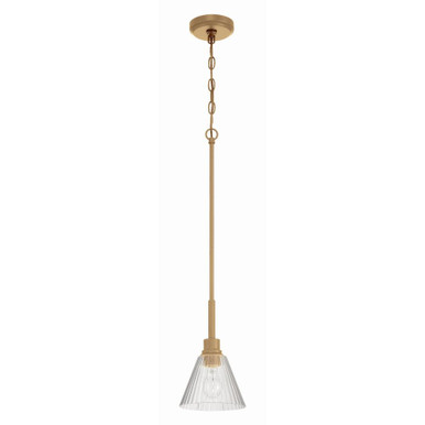 Pleated 1 Light Mini Pendant 11.38 Inch Tall X 7.13 Inch Wide by Craftmade - 61191