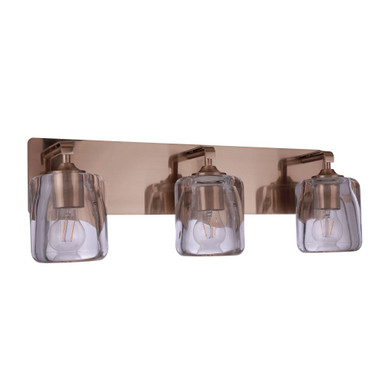 Andie 3 Light Bath Vanity 8 Inch Tall and 24 Inch Wide by Craftmade - 20624