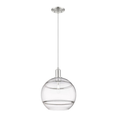Rochester 1 Light Cord Hung Mini Pendant 14.2 X 12 Inch Wide by Innovations - 716-1P-SN-G556-12CL