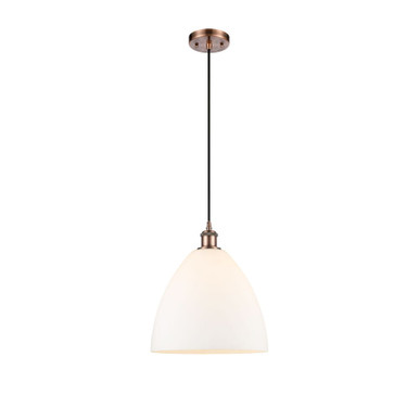 Bristol 1 Light Glass Cord hung Mini Pendant 13X12 Inch Wide by Innovations - 516-1P-AC-GBD-121