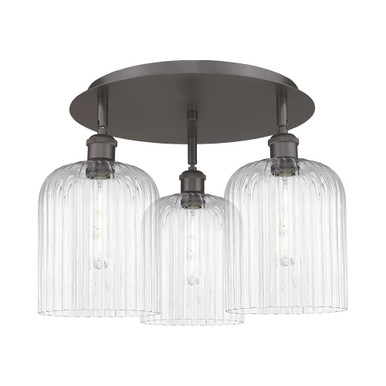 Bridal Veil 3 Light Semi Flush Mount 10 InchX16.75 Inch Wide by Innovations - 516-3C-OB-G559-8CL