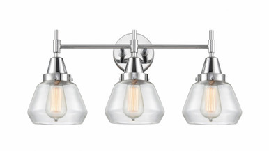 Fulton 3 Light Glass Bath Vanity 10.5 Inch Tall X 24.75 Inch by Innovations - 447-3W-PC-G172