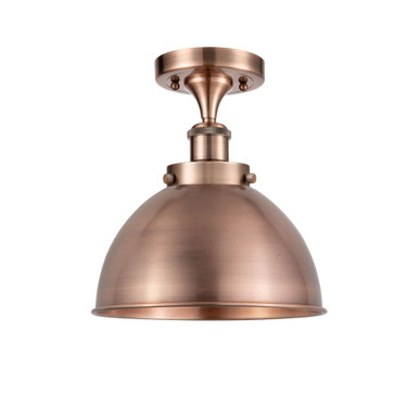 Derby 1 Light Semi Flush Mount 12 Inch Tall and 10 Inch Wide by Innovations - 916-1C-MFD-10