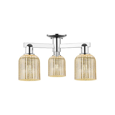 Bridal Veil 3 Light Semi Flush Mount 10.88X22.5 Inch Wide by Innovations - 716-3F-PC-G559-5ME
