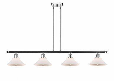 Orwell 4 Light Stem Hung Island 7.5 Inch Tall X 48 Inch Wide by Innovations - 516-4I-PC-G131