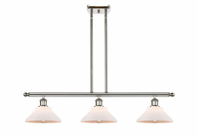 Orwell 3 Light Stem Hung Island 7.5 Inch Tall X 36 Inch Wide by Innovations - 516-3I-PN-G131
