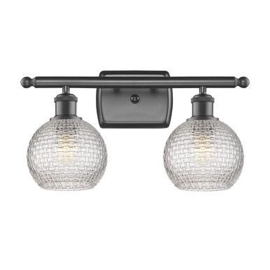 Athens 2 Light Bath Vanity 9.13 Inch Tall X 15.88 Inch Wide by Innovations - 516-2W-G122C-6